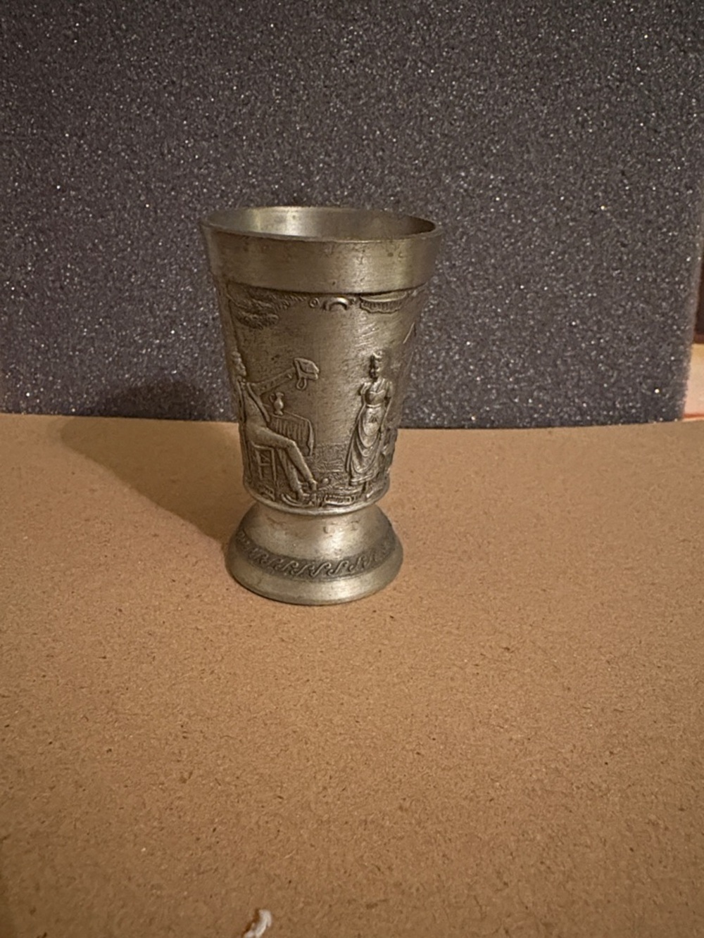 Antique German Pewter Shot Glass
